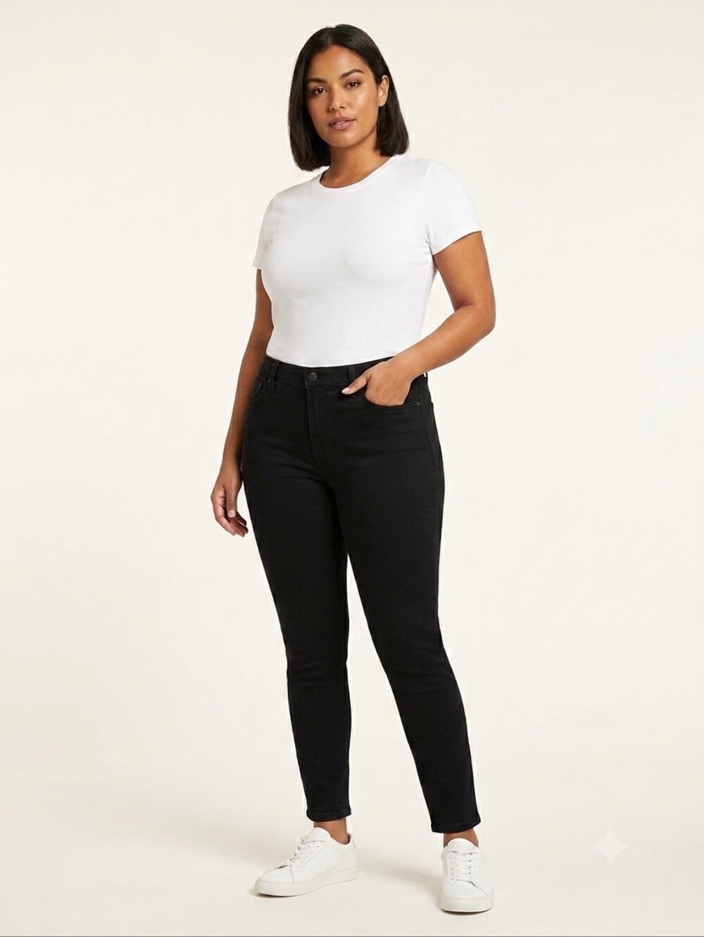 Joe's Jeans The Icon Mid Rise Skinny Ankle Jeans Black Stretch Sz 32